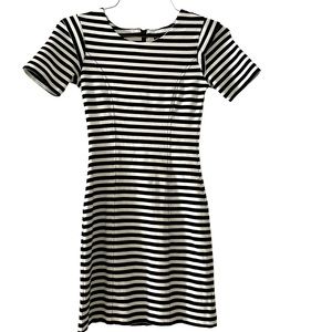 French Connection Stripes Dress with Long Zipper Back Size 4